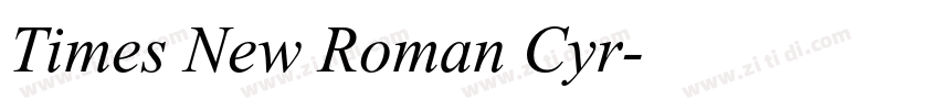 Times New Roman Cyr字体转换